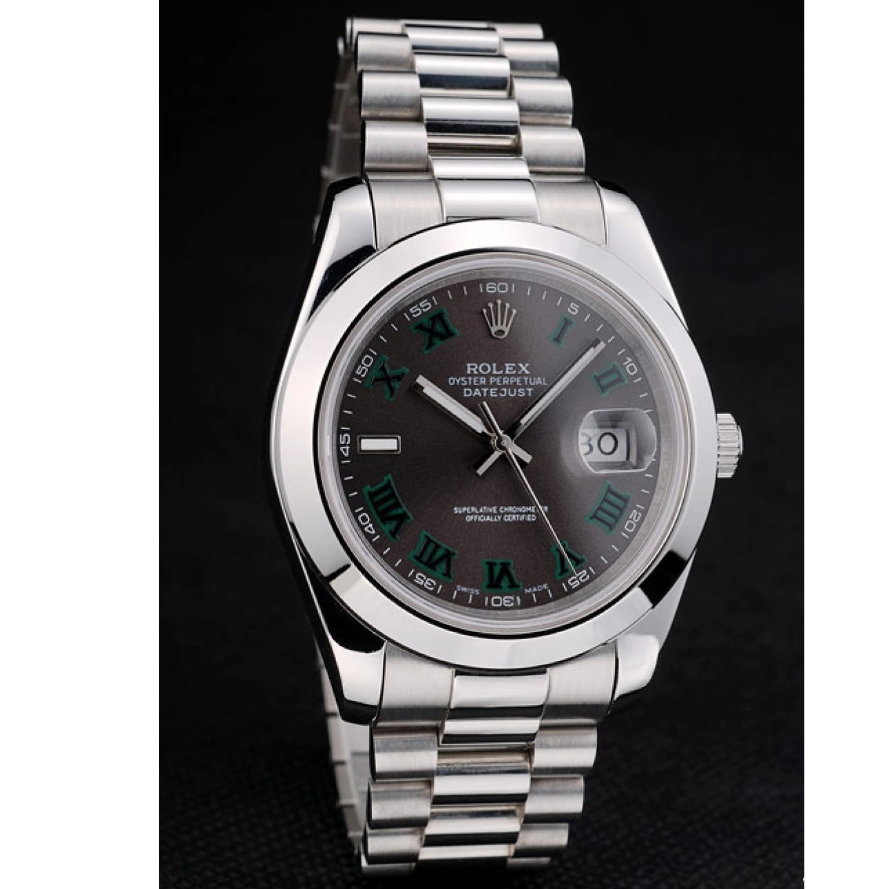 Aaa replica watch DateJust Bezel Rolex Dial 42000 Grey Swiss Polished Steel Stainless 0516